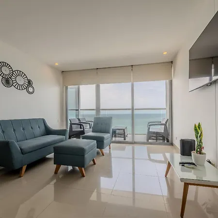 Apartamento Hermoso Apto 2 Hab Piso 19 En Morros Cartagena